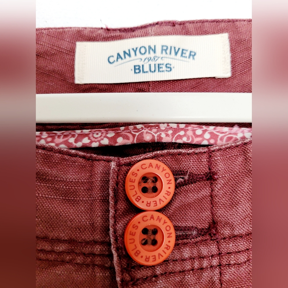 Canyon River Blues Women's 100% Cotton Cargo Capri Pants Terracotta 10/Med - Picture 6 of 14